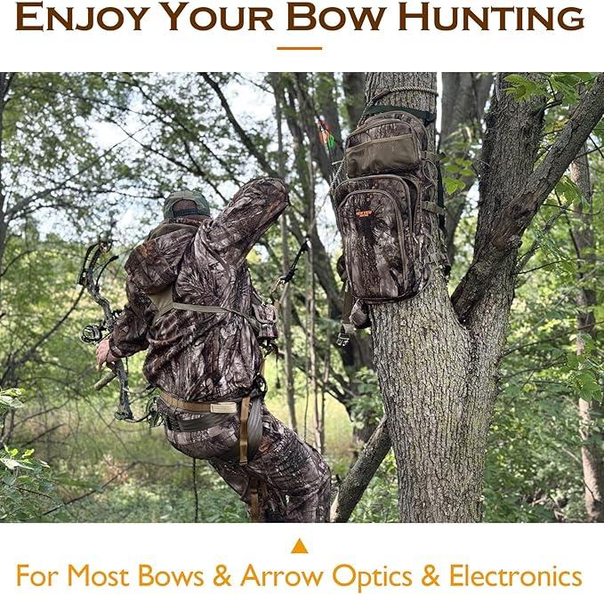 Hunting Backpack for Men and Women NEW VIEW Camo Bow , Saddle Hunting Back Pack with Bow Holder, Elk and Deer Hunting Bag