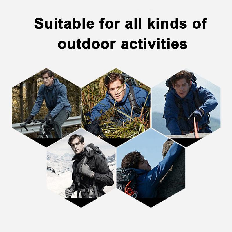 -20℃ Winter Warm Fleece Gloves Men Thermal Cycling Snow Thick Gloves Polar Fleece Mittens For Male Snow Sports Windproof Gloves Coldproof Outdoor Fleece Gloves