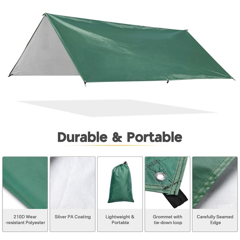 Yescom Camping Tarp Tent Footprint Shelter 10x13ft UV50+ PU3,000mm