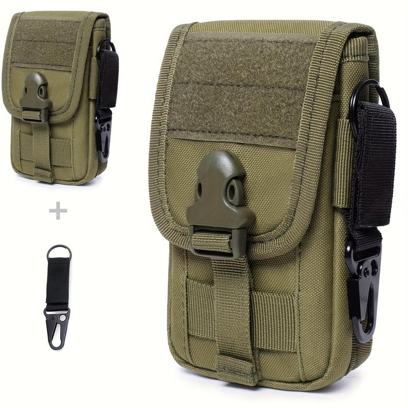 Tactical Waist Bag, 1 Count Molle Phone Bag, EDC Phone Holder, Smartphone Case Storage Bag with Molle Keychain, Sports Storage Bag for Outdoor