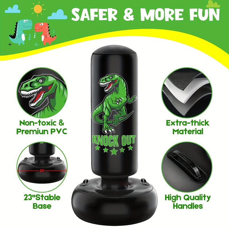 Larger Stable Dinosaur Punching Bag For Kids, 66