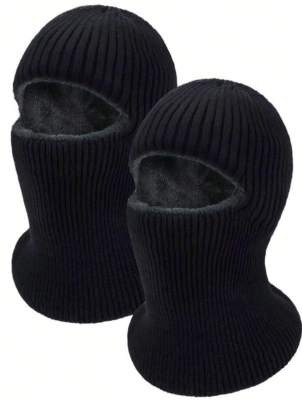 Ski Mask For Men Winter Knitted Windproof Neck Full Face Mask Balaclava Hats 1 Hole Ski Mask Fleece For Men Women Winter Favors Face Scarf Winter