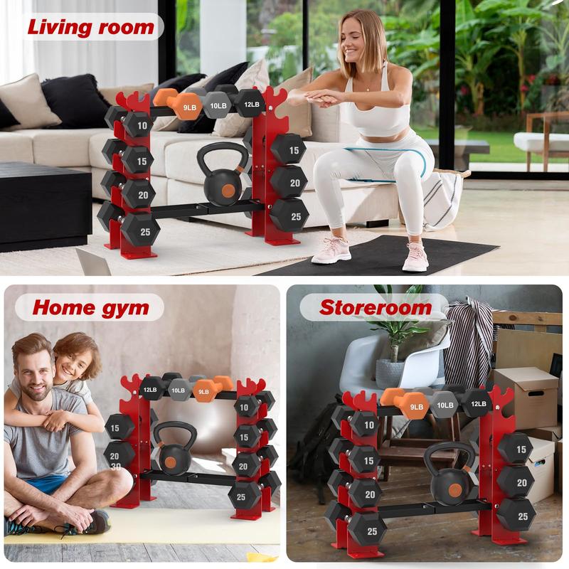 Dumbbell Rack Weight Stand Only Dumbbells Kettlebells Storage Rack for Home Gym Workout Equipment Storage Organizer 450lbs