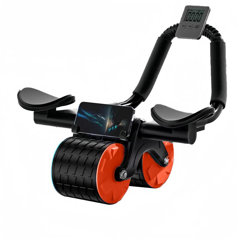 Abs machine workout Automatic Rebound Ab Roller Wheel Exercise Equipment，Orange and black and grey and pink and blue multifunctional bench