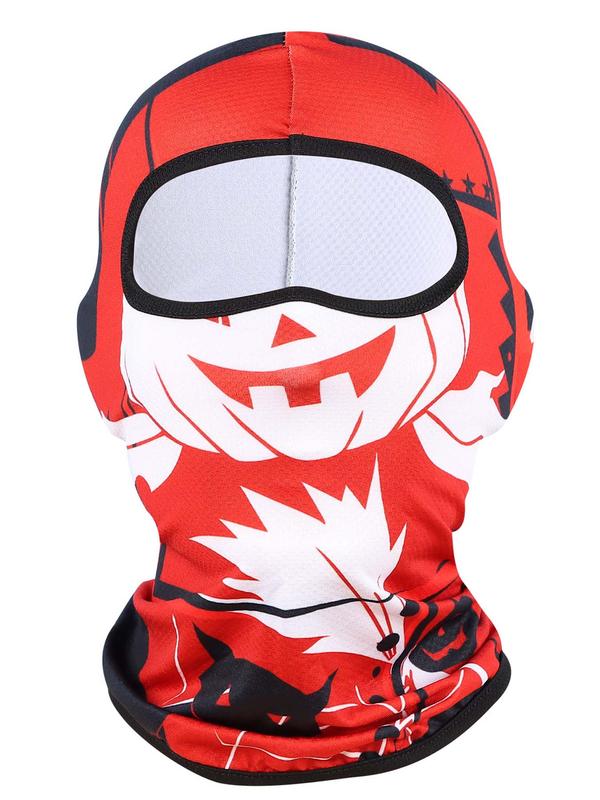 Unisex's Cartoon Print Full Face Mask, Breathable Sun Protection Cycling Face Mask, Sports & Outdoor Hat for Men & Women