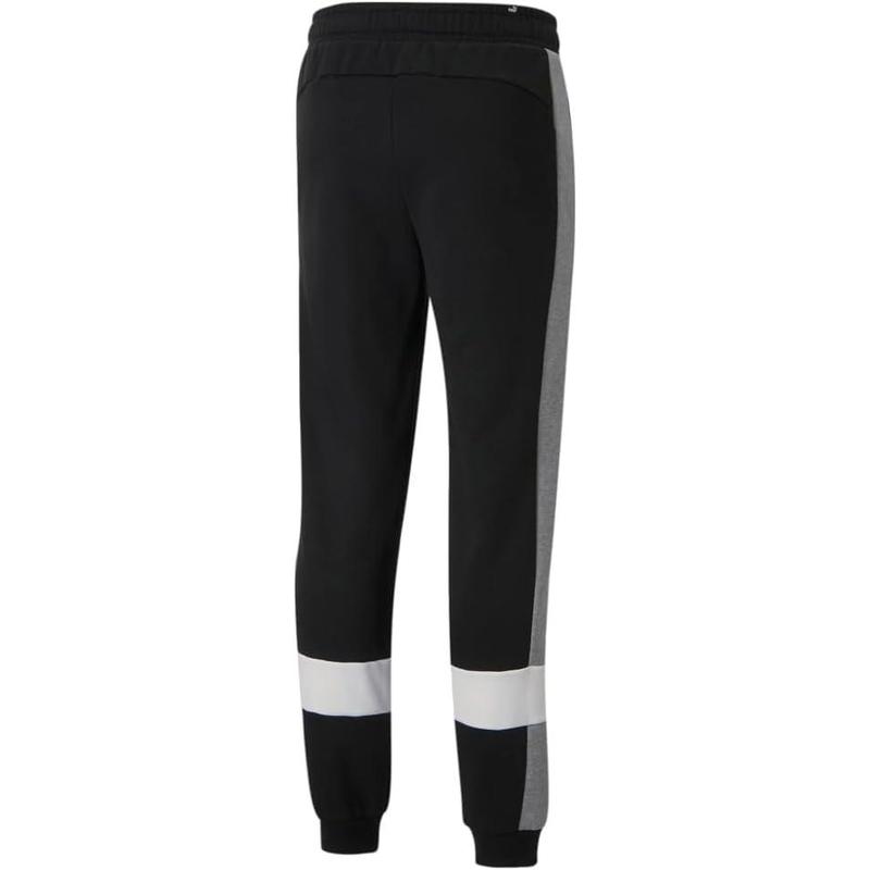 Men's Puma Black Puma Essential Colorblock Sweatpants