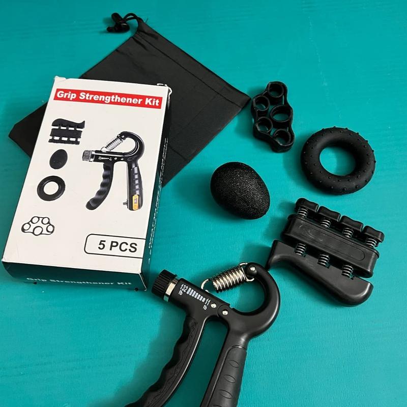 5 PCS Grip Strengthener Workout Kit Forearm Grip Adjustable Resistance Hand hand grip