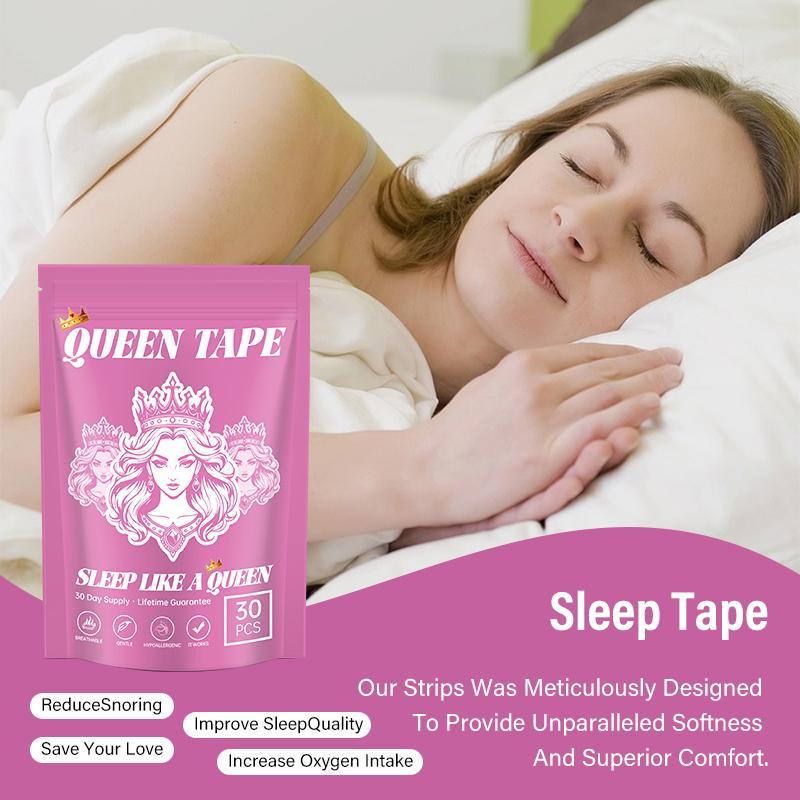 Queen Mouth Tape, for sleep one month supply, mouth tape, pink, gentle，adhesion,30 Strips,sports accessories,