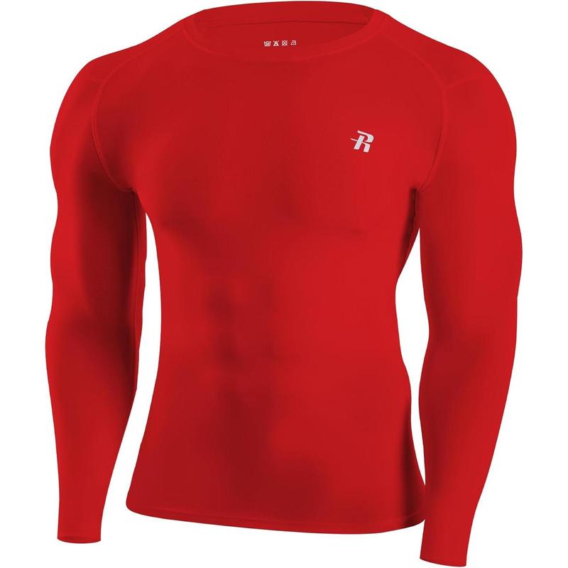 Long Sleeve Compression Shirts for Men, UPF 50+ Men's Compression Shirts, Running Athletic Workout Base Layer