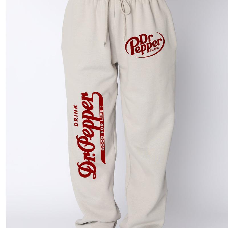 Dr Pepper Sweatpants, Pepper Love Sweatpants, Dr.Pepper Love, Unisex Y2K Trendy Soda Dr Pepper Sweatpants for Outdoor Activities and Sports, Baggy Pants Suitable for Men Women, Classic Fit All, Unisex Joggers, Trend Joggers, No Pockets