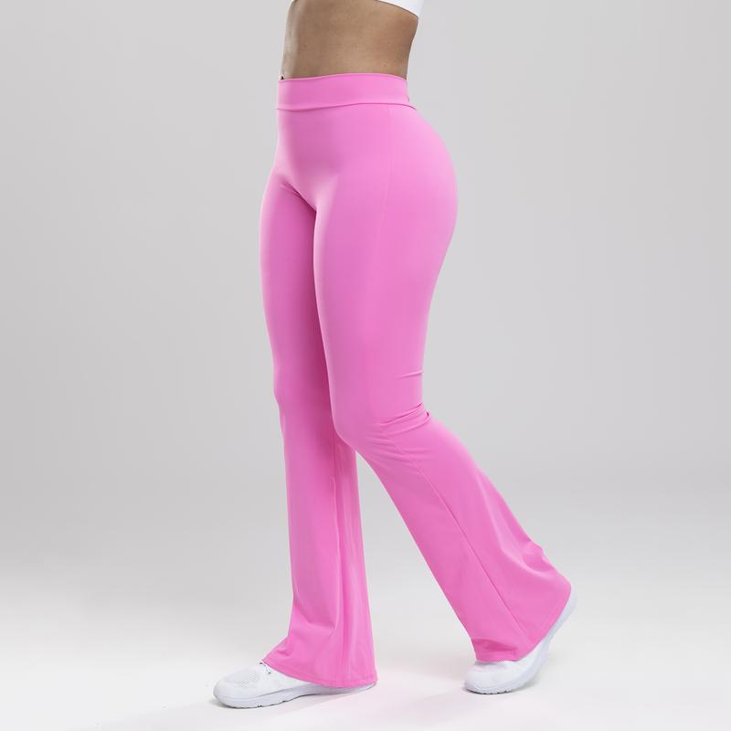 Daze V Back Scrunch Flare Leggings for Women, High Waist Sports Pants with Butt Lifting and Gym Fit