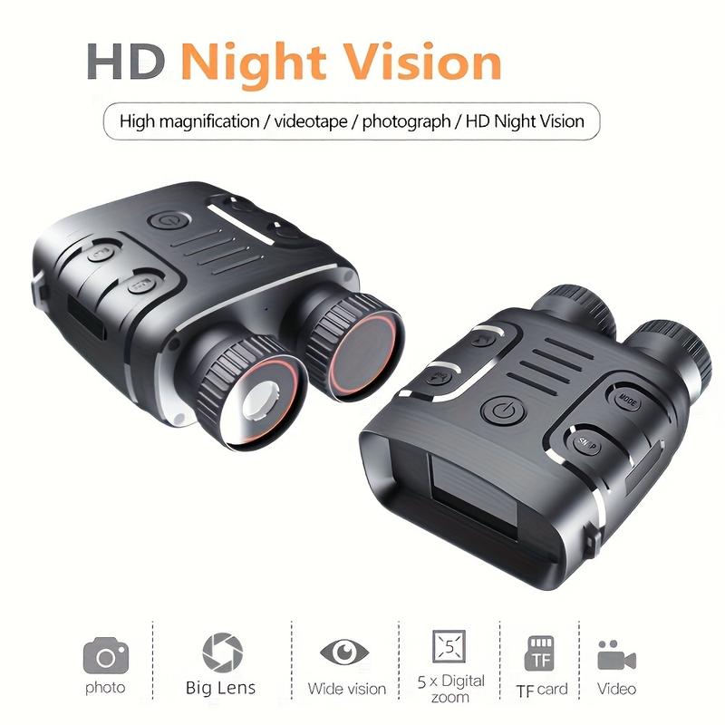 1080P Binocular Infrared Night Vision Instrument 5x Binocular Day and Night Use Photo Video Shooting Digital Zoom Hunting Boating, Battery Powered