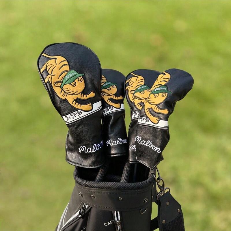 Cartoon Tiger Pattern Golf Club Head Cover, Multi-use Golf Club Protective Cover for Golf Enthusiasts, Golf Accessories