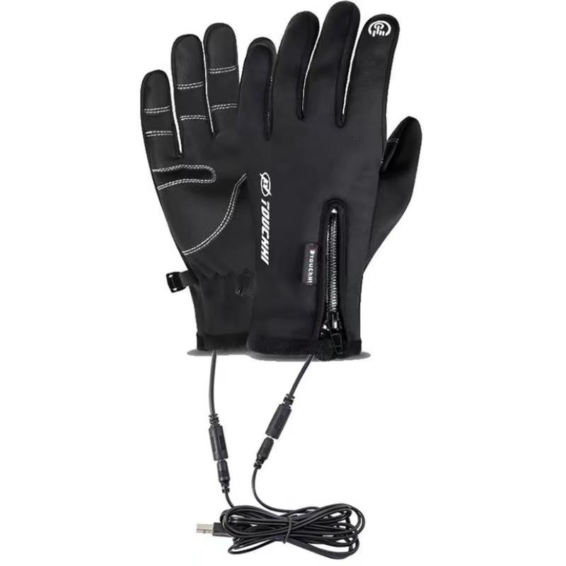 USB Heated Gloves Touch Screen Heating Waterproof Electric Heated Gloves Unisex Thermal Mittens for Ãutdoor Fishing Motorcycle