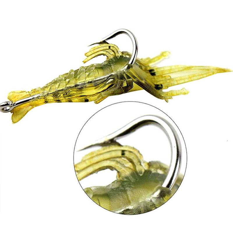 Luminous Shrimp Fishing Lure, 10pcs Glow in the Dark Artificial Shrimp Fishing Bait, Portable Outdoor Fishing Accessories, Flyfishing, Solocamping, picnicaesthetic