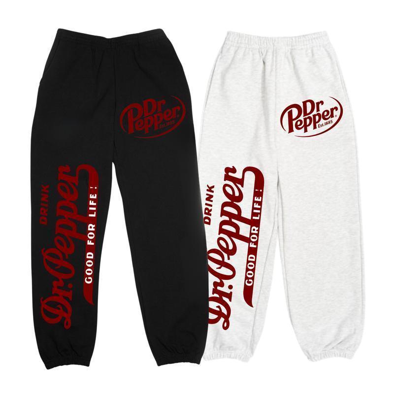 Dr Pepper Sweatpants, Pepper Love Sweatpants, Dr.Pepper Love, Unisex Y2K Trendy Soda Dr Pepper Sweatpants for Outdoor Activities and Sports, Baggy Pants Suitable for Men Women, Classic Fit All, Unisex Joggers, Trend Joggers, No Pockets