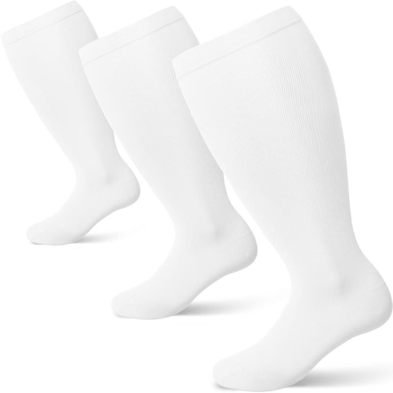 OLENNZ Plus Size Sports Socks for Women and Men - Knee High Stockings for Running