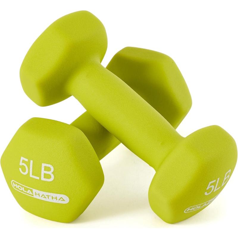 2, 3, 5, 8, and 10 Pound Neoprene Dumbbell Free Hand Weight Set with Rack, Ideal for Home Exercises to Gain Tone and Definition, Pastel