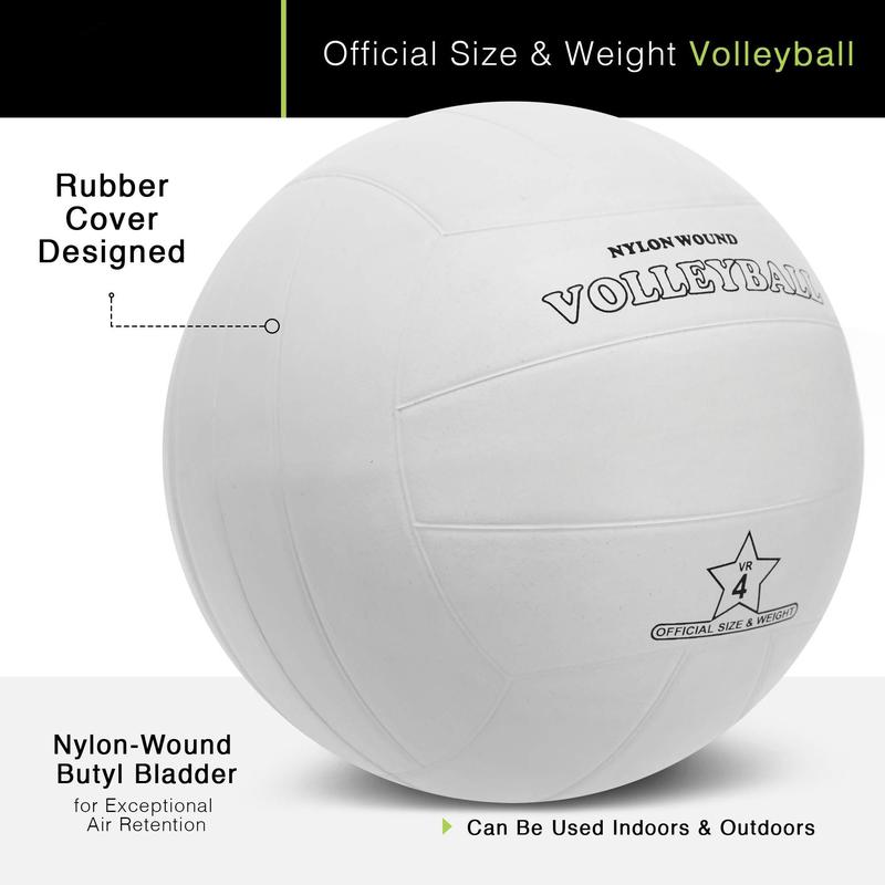 Rubber volleyball, official size, for indoor and outdoor use - Quality volleyball equipment - Various styles