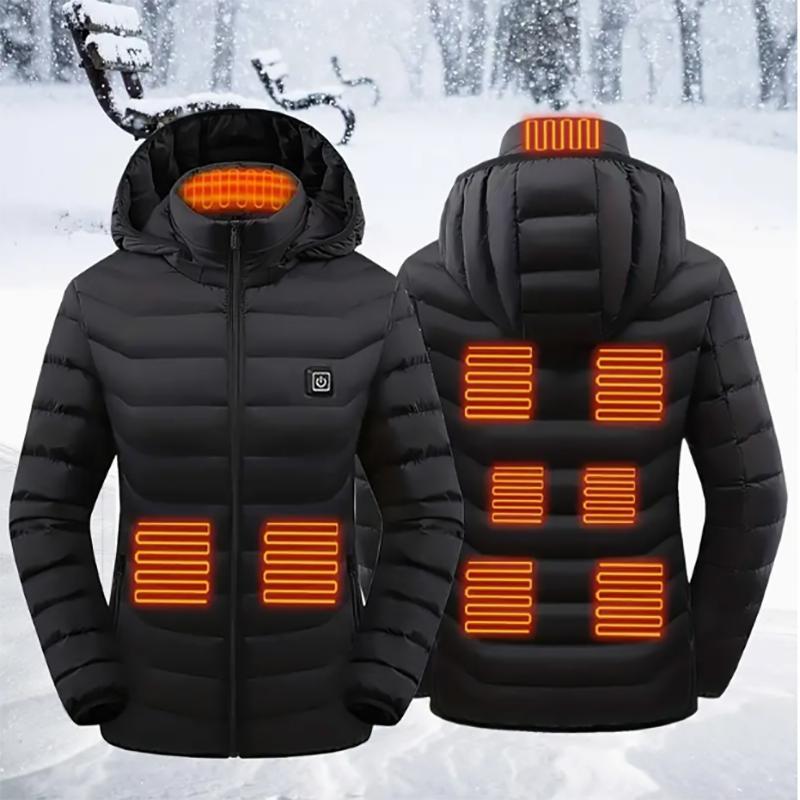 USB Heated Outdoor Jacket - Unisex Design with Removable Hood, Perfect for Sports and Cold Weather ski jacket winter jacket ski jacket winter jacket