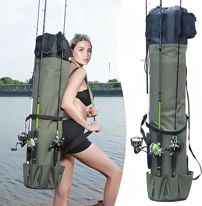 Fishing Rod Case,Durable Oxford Fabric Fishing Backpack With Rod Holder,Large Storage Pole Case & Rod Bag Fishing Gifts for Men