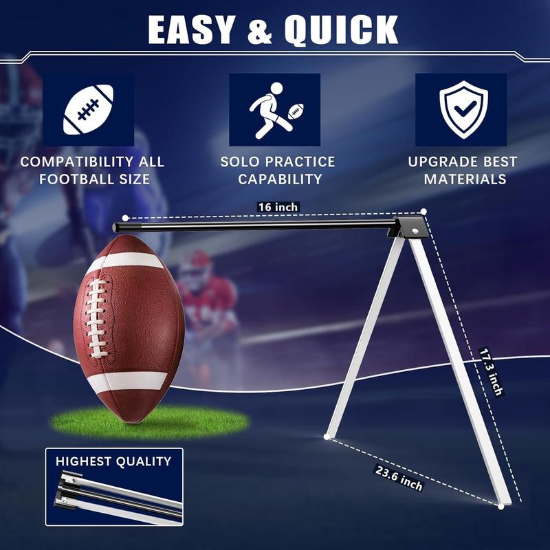 Football Kicking Tee, Portable Field Goal Kicking Holder Stand, Kickoff Tee Compatible with All Football Sizes, Football Training Practice Equipment for Adult & Youth