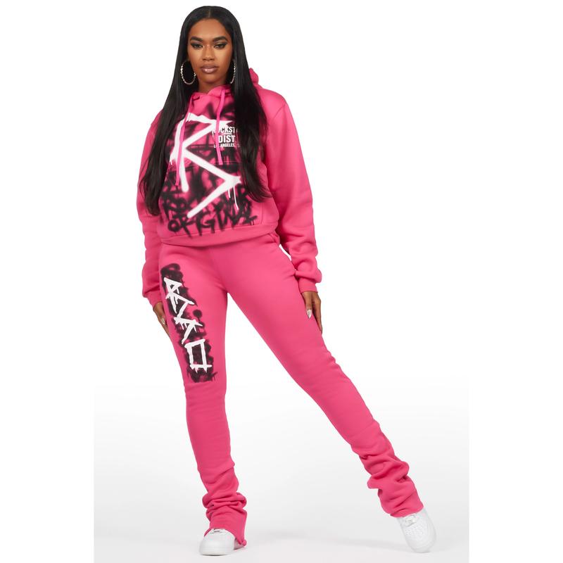 Tanesha Hot Pink Super Stacked Trackset