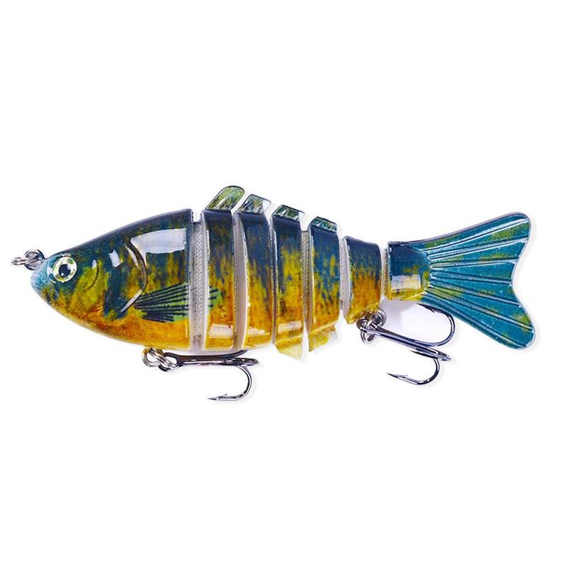 Artificial Fishing Lure, Multi Jointed Fishing Lure with Hook, Lifelike Fishing Bait, Outdoor Fishing Accessories