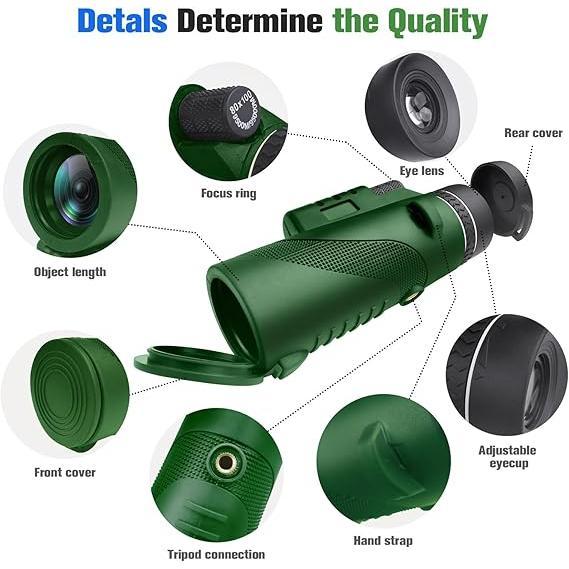 Black Friday Deal 80x100magnification telescope, portable monoculars, outdoor camping, travel, fishing, solo camping, bike trips, Boyfriend birthday gifts, winter gifts