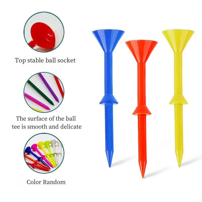 Random Color Cup Shape Golf Tee, 20pcs set Durable Multi-color Mixed Golf Tee, Professional Golf Base, Golf Match Tee