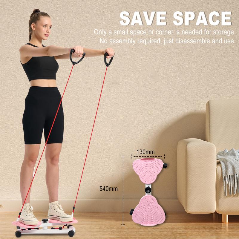 HOTWAVE Waist Twist Machine Women's Waist Exercise Fitness machines Cardio Home Training Equipment Comes with 2 10lb Loop Resistance Bands