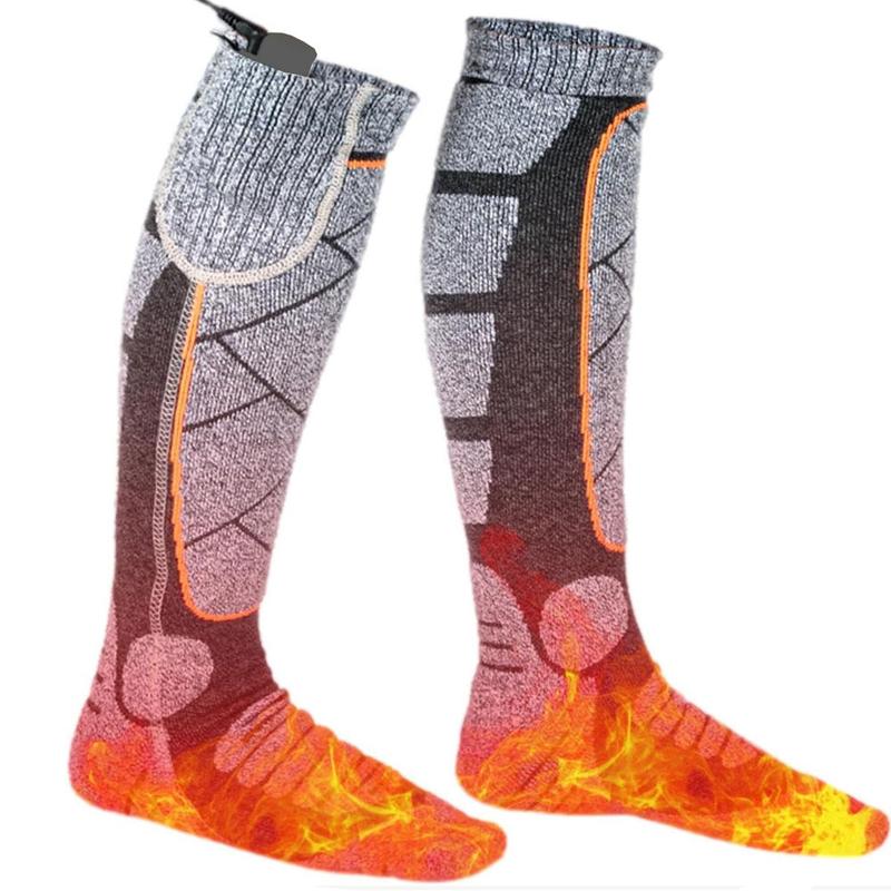 4000mAh Winter Electric Heated Sock Thermal Skiing Outdoor Feet Warmer Men Women comfortable sport