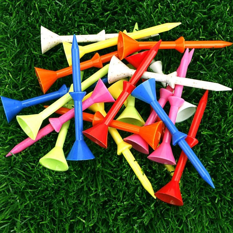 Random Color Cup Shape Golf Tee, 20pcs set Durable Multi-color Mixed Golf Tee, Professional Golf Base, Golf Match Tee