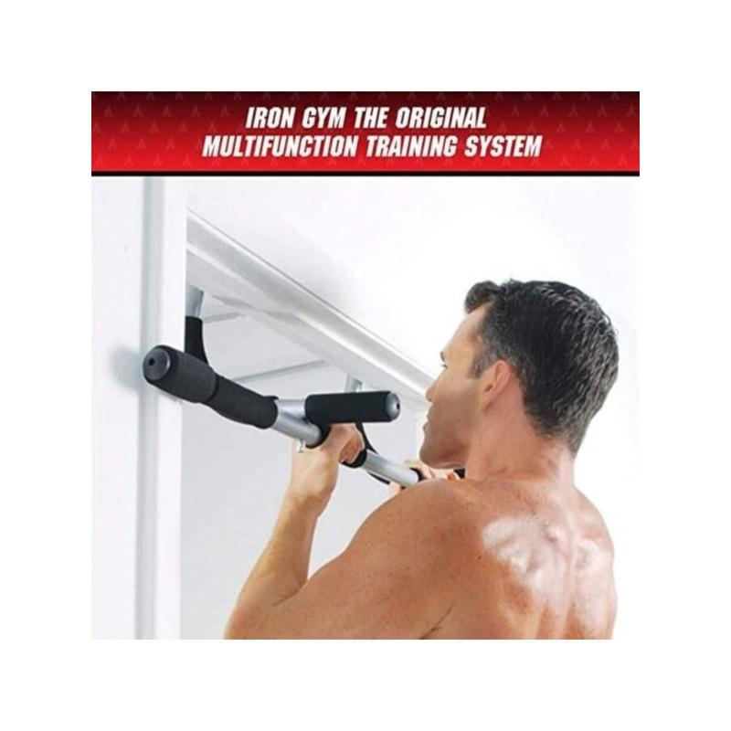 Steel Pull Up Chin Up Bar Adjustable Power Black For Pull Up In Home Gym