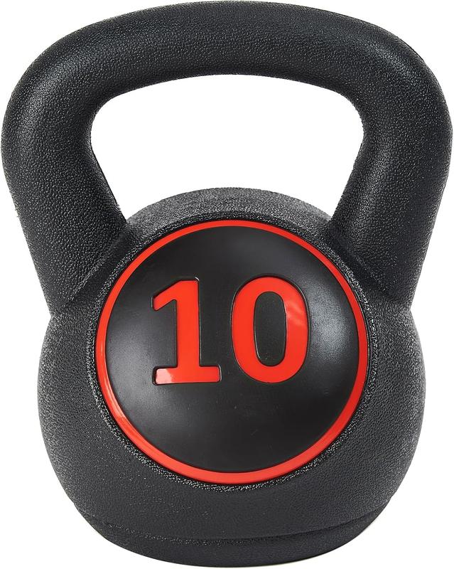 ​Wide Grip 3-Piece Kettlebell Exercise Fitness Weight Set, Include 5 lbs, 10 lbs, ​15 lbs​ and 20 lbs, Set of 3