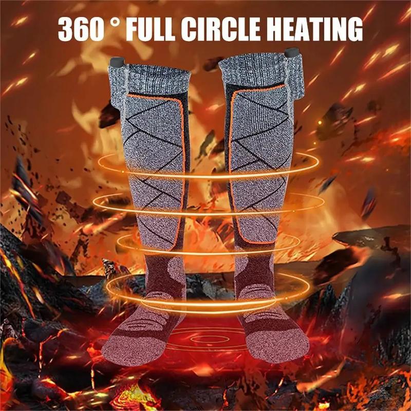 4000mAh Winter Electric Heated Sock Thermal Skiing Outdoor Feet Warmer Men Women comfortable sport