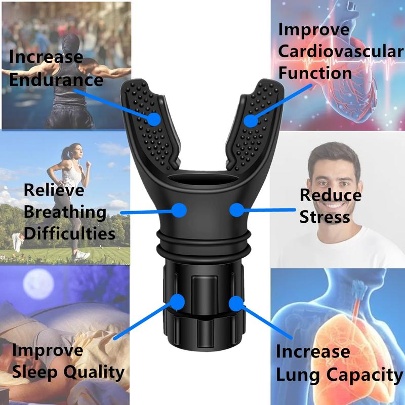 Lung Trainer Iron Breathing Stamina Fitness Cardio Gym Training Tool Adjustable Respiratory Resistant, Portable Abdominal Breathing Trainer, Fall Gift