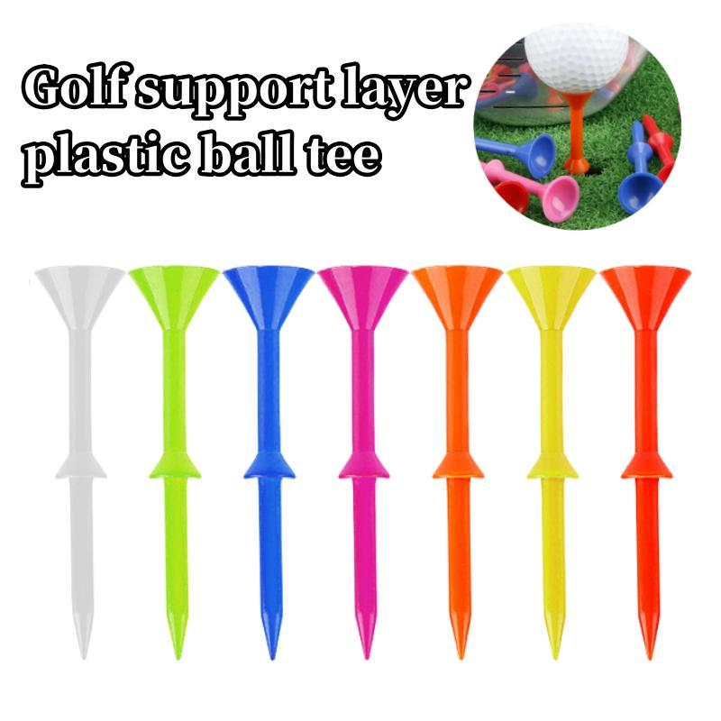 Random Color Cup Shape Golf Tee, 20pcs set Durable Multi-color Mixed Golf Tee, Professional Golf Base, Golf Match Tee