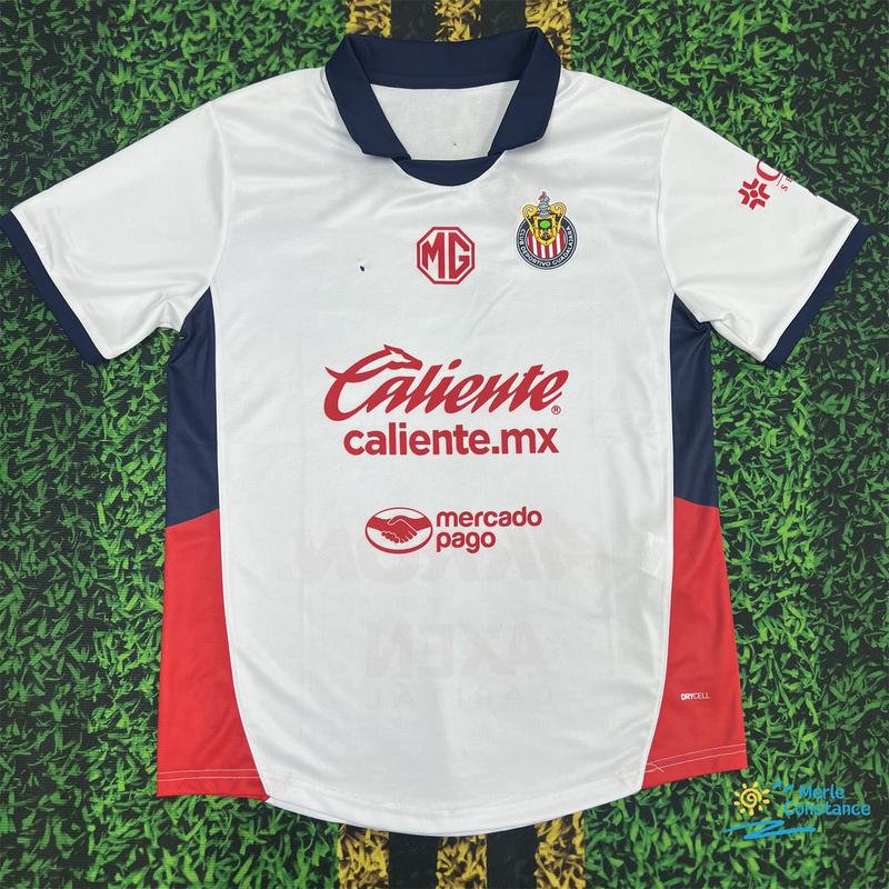 2425 Chivas CD Guadalajara Home Jersey Vintage Mexico Black Stripe Short Sleeve Top Football Jersey LIGAMX