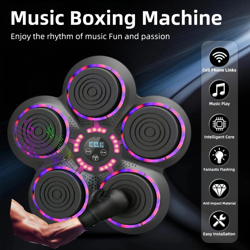 Intelligent Music Boxing Machine for Adults - Wall Mounted Electronic Boxing Trainer with Boxing Gloves, Fitness Striking Equipment for Home, Indoor, and Gym Use