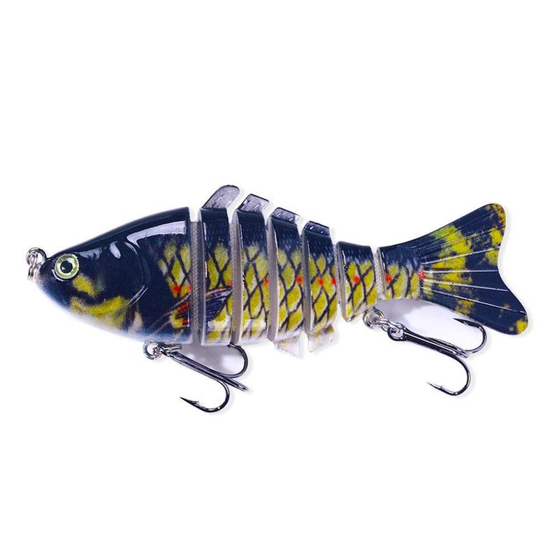 Artificial Fishing Lure, Multi Jointed Fishing Lure with Hook, Lifelike Fishing Bait, Outdoor Fishing Accessories