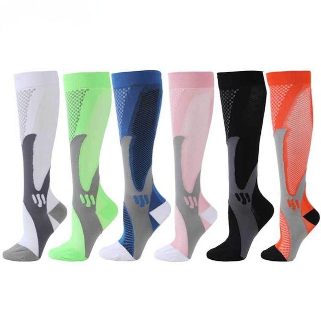 2 3 4 5 6 Pairs Running Compression Socks 20-30 mmHg Men Women Socks Marathon Cycling Football Varicose Veins High quality xxl