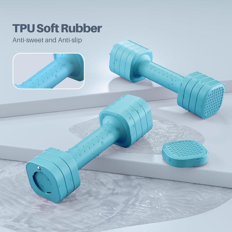 Adjustable Dumbbell Set of 2, 4 in 1 Free Weights Dumbbells Set for Women, Each 2lb 3lb 4lb 5lb with TPU Soft Rubber Handle