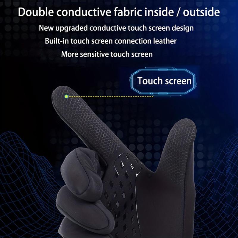 Outdoor Winter Sports Gloves for Christmas Gift, 1 Pair Men's & Women's Touch Screen Gloves with Anti-slip, Waterproof, Windproof & Warm Features for Fishing, Cycling, Skiing, Hiking