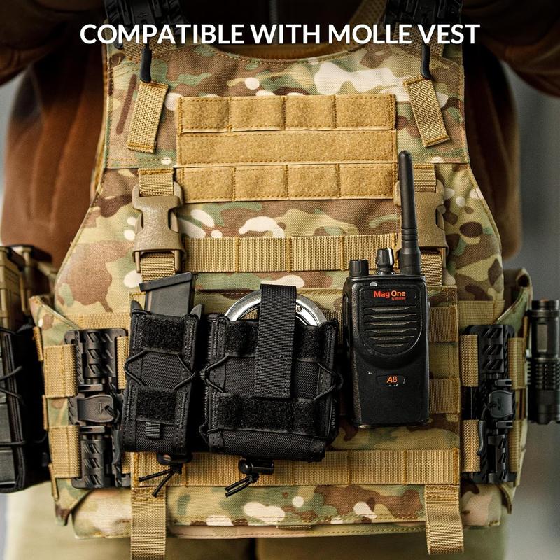 VOTAGOO Combo Handcuff Mag Pouch Case for Molle Compatible with Various Tactical Belts