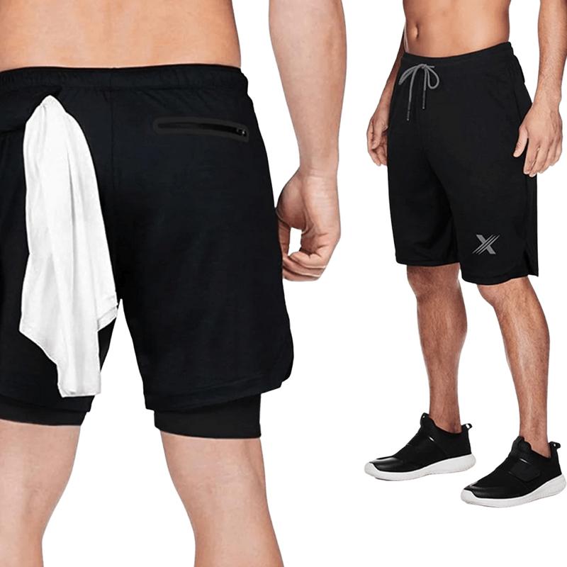 Extreme Fit Men's XTF VAPOR Liner Shorts - Performance Running Shorts with Built-in Support & Pockets