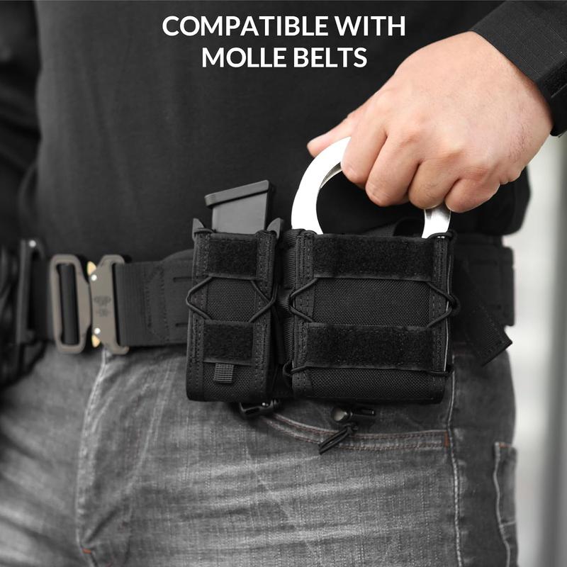 VOTAGOO Combo Handcuff Mag Pouch Case for Molle Compatible with Various Tactical Belts