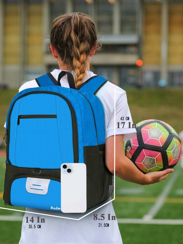 Solid Color Soccer Ball Backpack, Large Sports Equipment Bag, Football  Backpacks  with Shoe Compartment for Youth Suitable for Basketball Volleyball