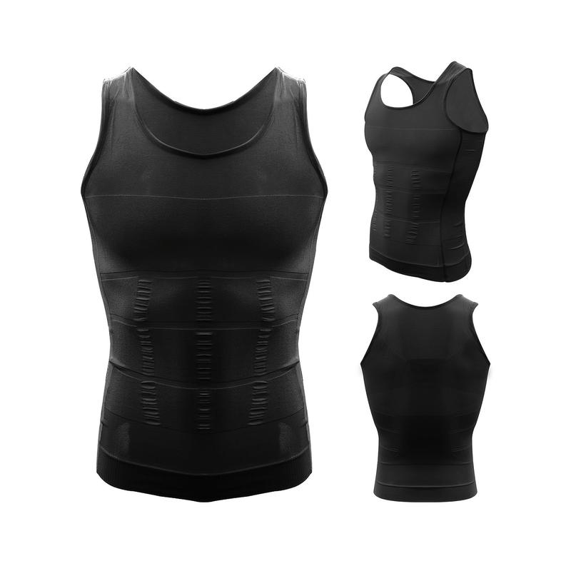 Men's Compression Solid Color Quick-Drying Moisture Wicking Breathable Vest, Sports Gym Bodybuilding Exercise Sleeveless Shirt, Men's Top for Workout, Running Training, Basketball Game, Men's Clothing