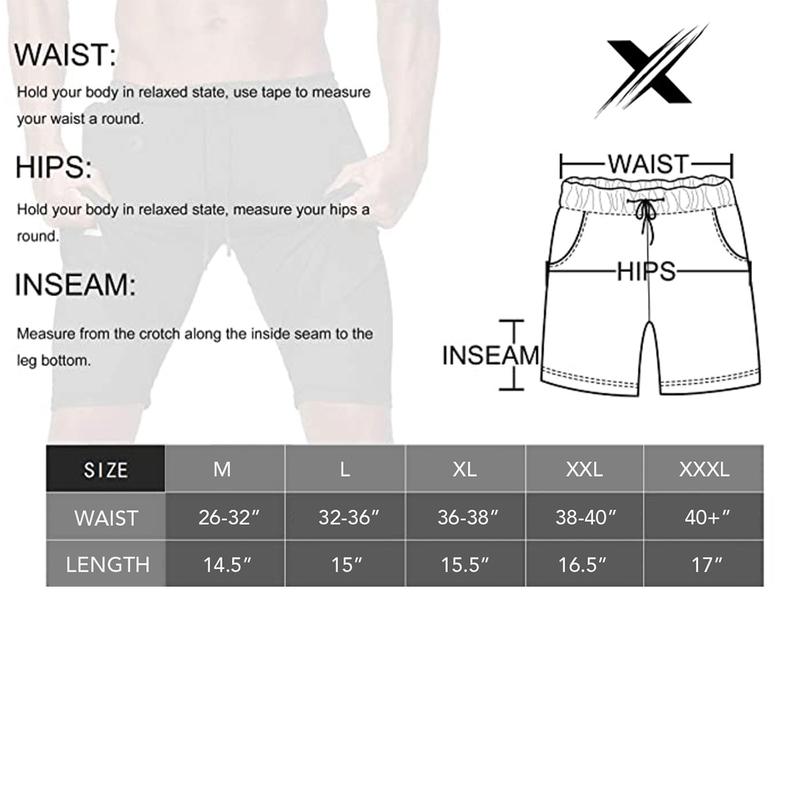 Extreme Fit Men's XTF VAPOR Liner Shorts - Performance Running Shorts with Built-in Support & Pockets